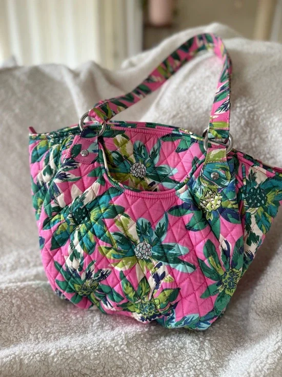 Y2K Vintage Vera Bradley Tropical Paradise Glenna Shoulder Bag Limited Release! - Picture 3 of 11